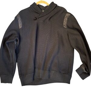 Calvin Klein Men's Black Cowl Neck Sweater